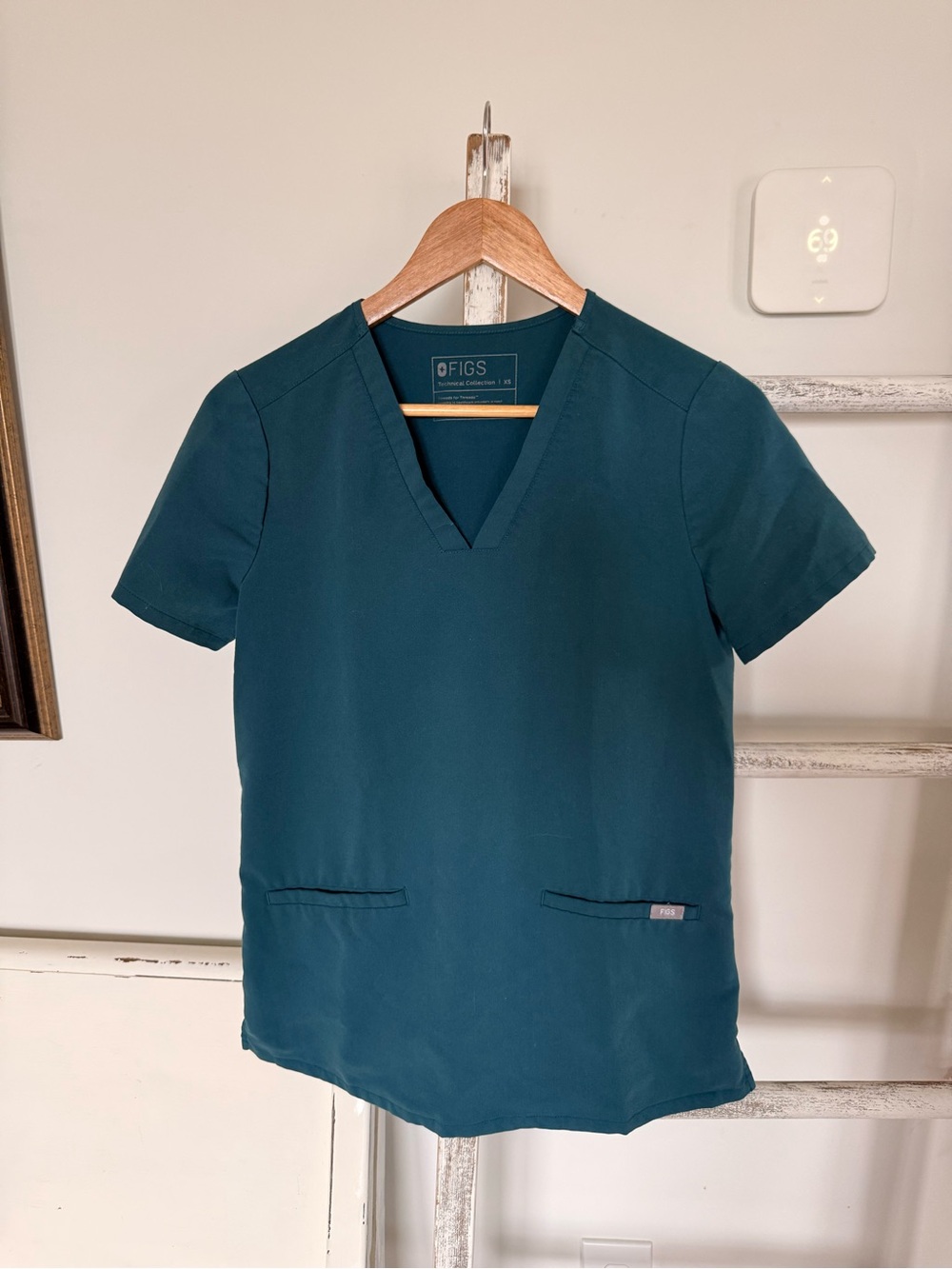 Figs Casma Scrub Top Size XS Green Technical Collection FW1100 Nursing Medical